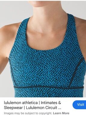 lululemon athletica Teal-Pattern Racerback Sports Bra